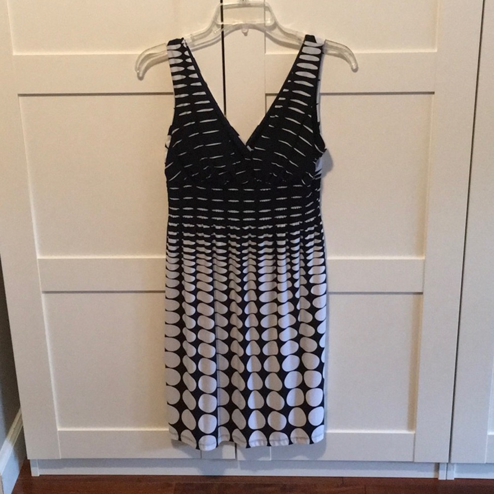 Valerie Bertinelli Black & White Polka Dot Dress